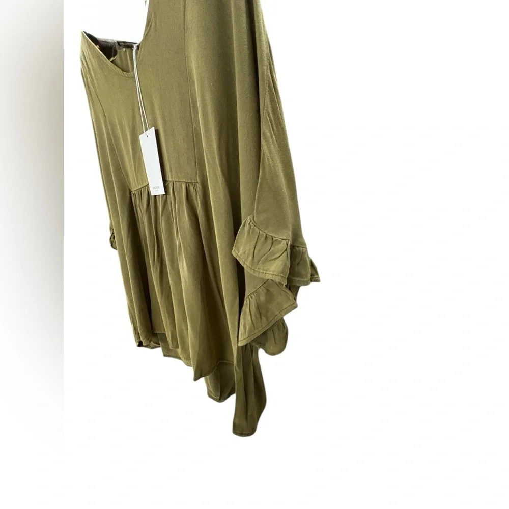ANDREE BY UNIT Olive Green Women's Blouse - Picture 2 of 7